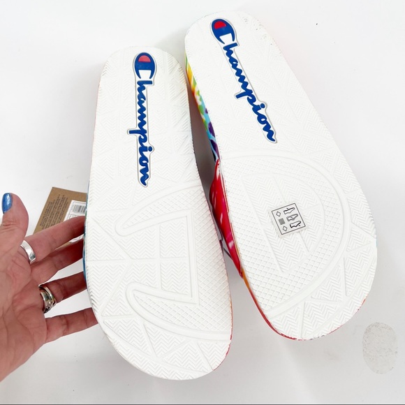 Champion IPO Tie-Dye Slide Sandal, Rainbow Multi, Men’s Size 12, NEW! w/tags! - Picture 4 of 12